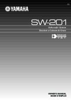 Yamaha SW-201-Owners-Manual